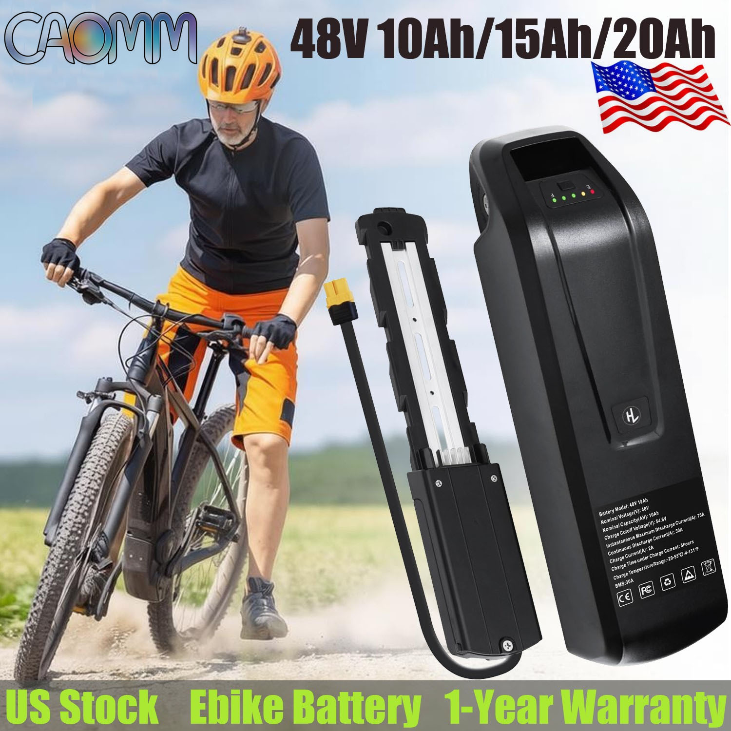 Ebike Battery 48V 20Ah Hailong - Bateria de lítio Hailong 48V para