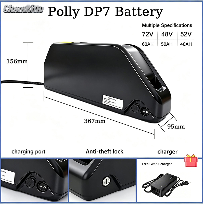 Bateria Polly DownTube para bi - Electric Bicycle Battery 72V 30Ah avaliação e preço